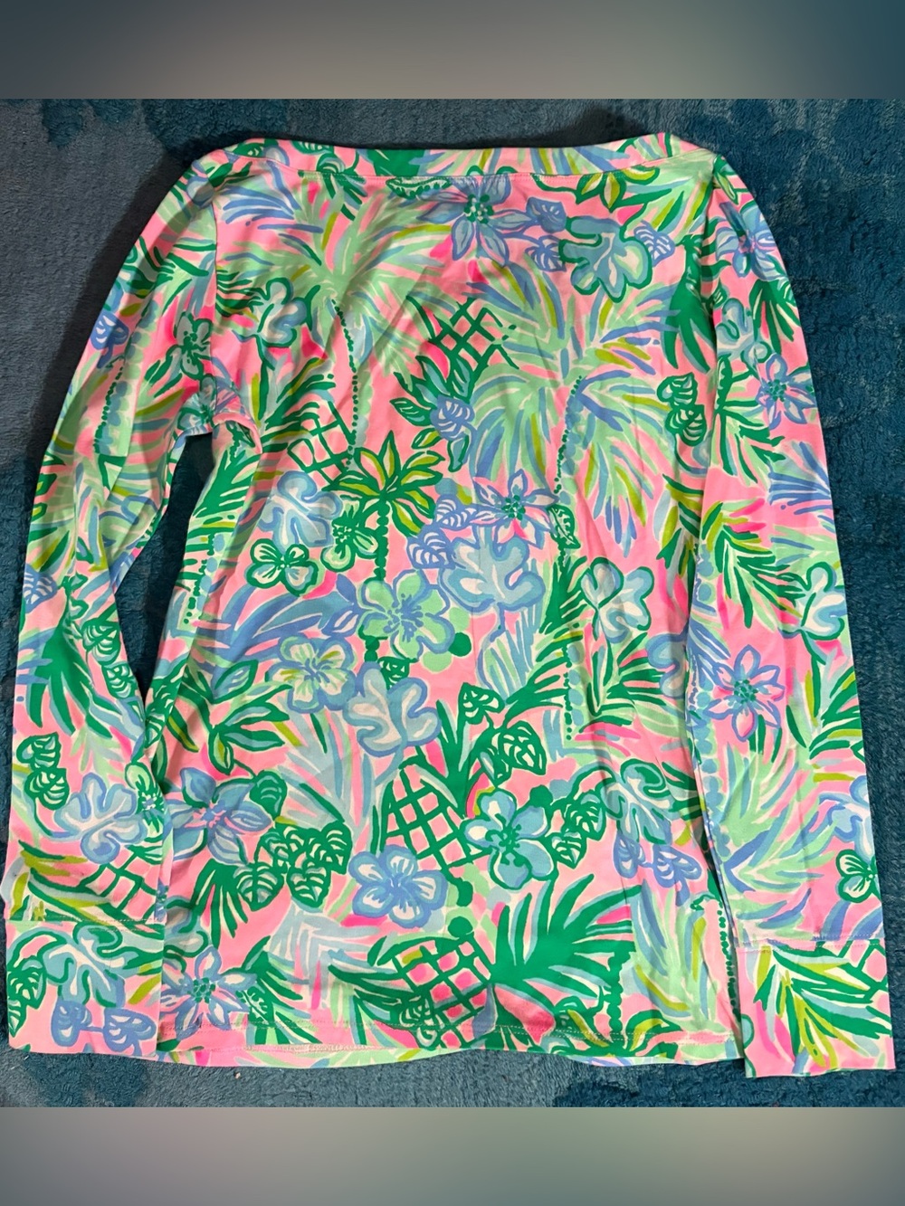 Lilly Pulitzer Pink Green Blue Logo Tee